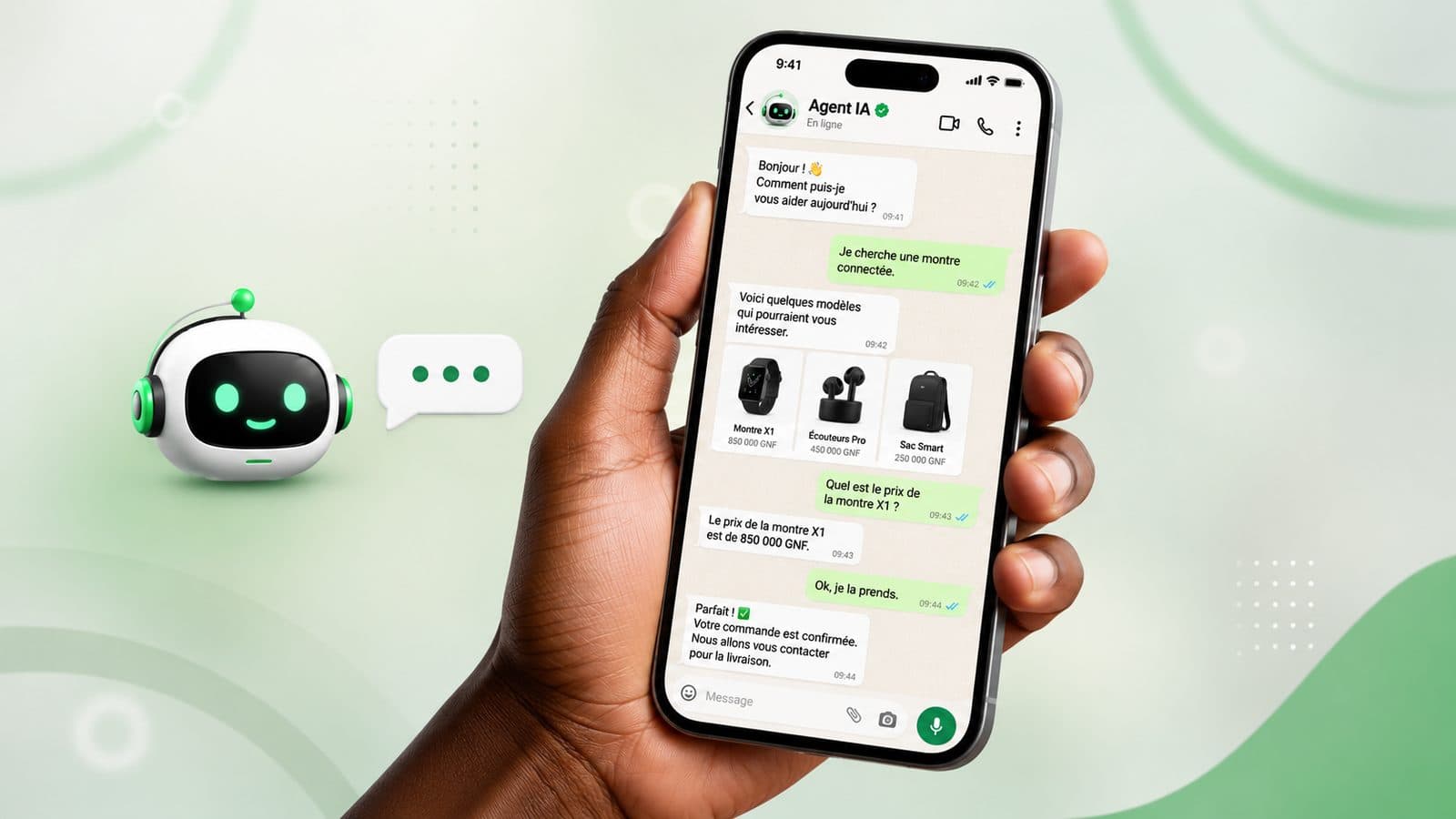 Agent commercial IA sur WhatsApp