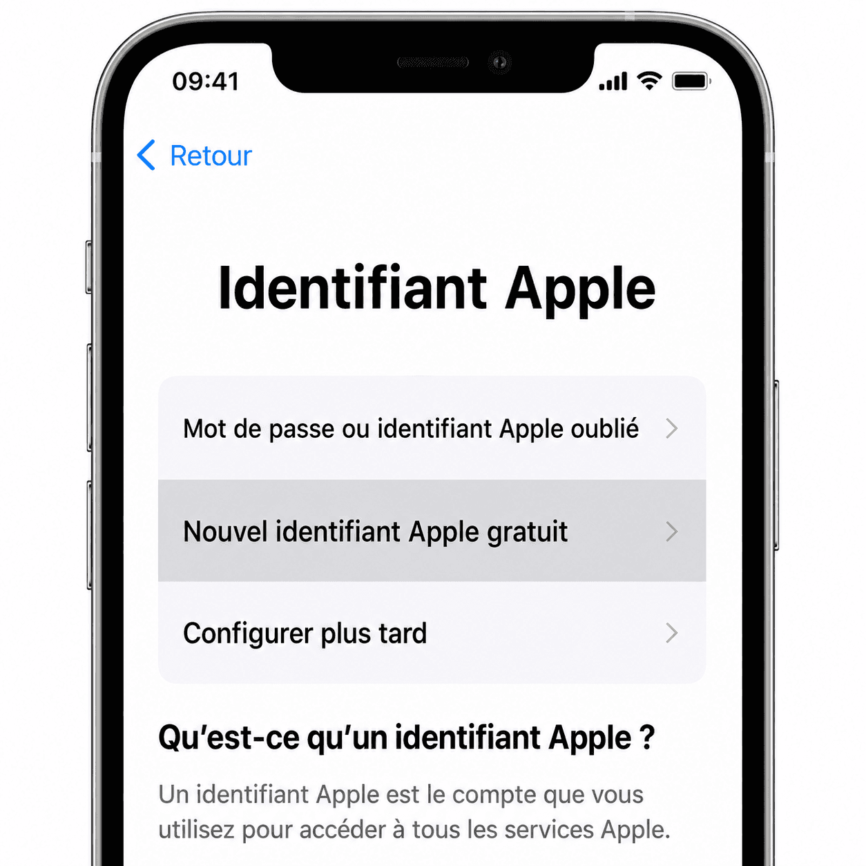 Création Compte iCloud
